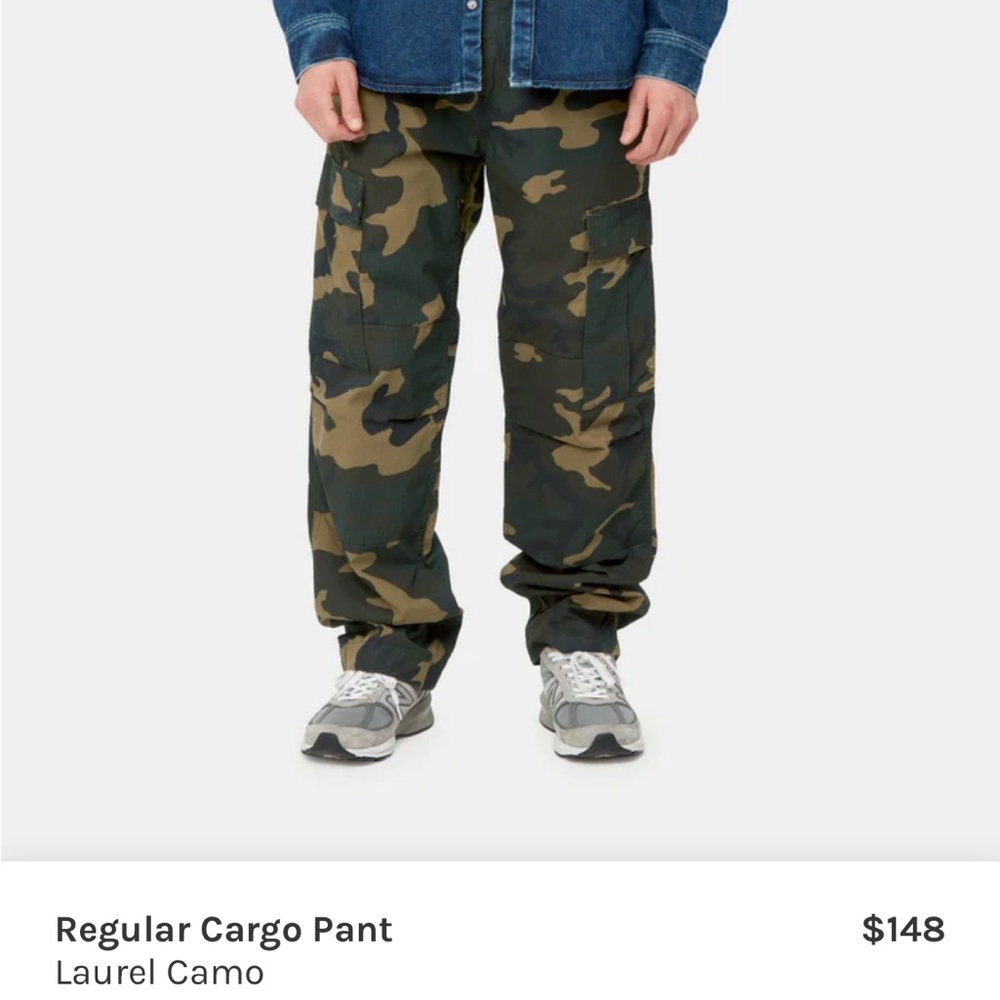 Carhartt WIP camouflage cargo pants 32x34